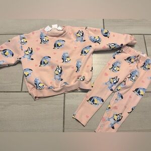 Zara Kids Bluey Leggings and Sweatshirt Size 2/3